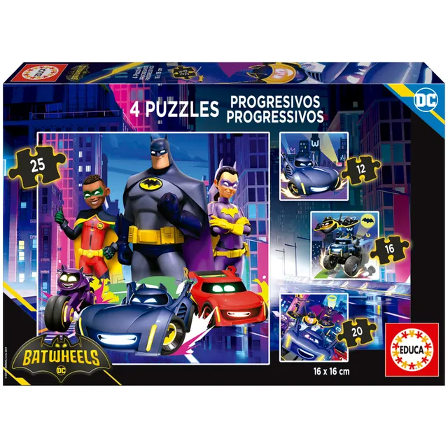 educa-20105-batwheels-puzzle-set-4-in-1-ab-5-jahren image 1