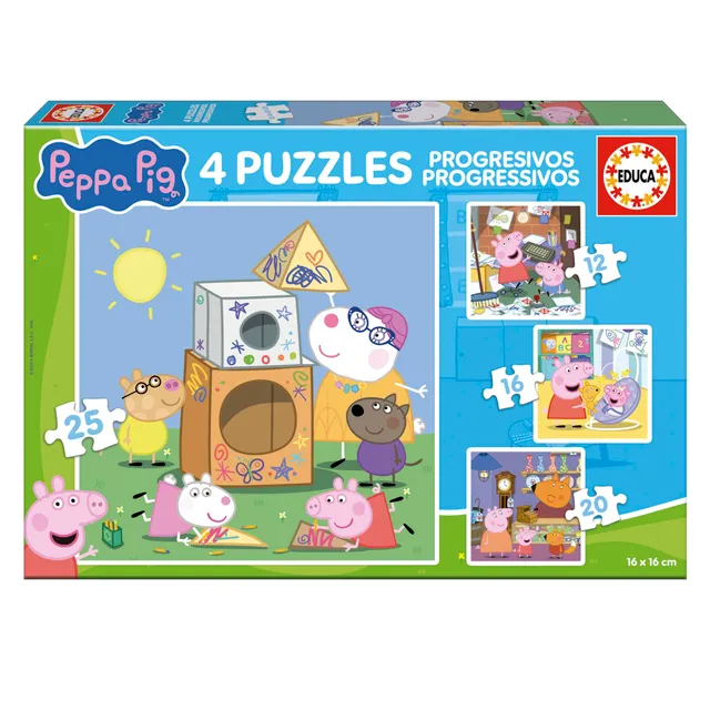 educa-peppa-pig-puzzle-4in1-12-16-20-25-teile-ab-3-jahren image 1