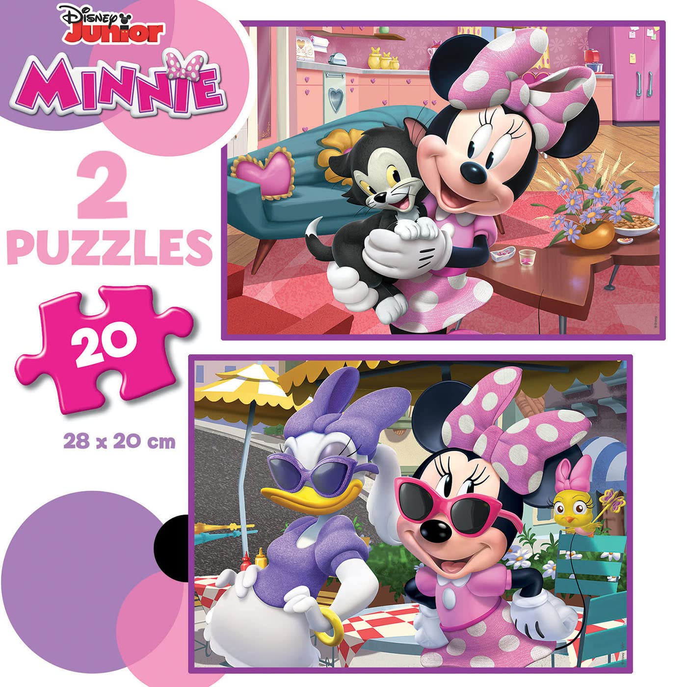 educa-minnie-maus-2x20-teile-kinderpuzzle-ab-3-jahren-disney-set image 2