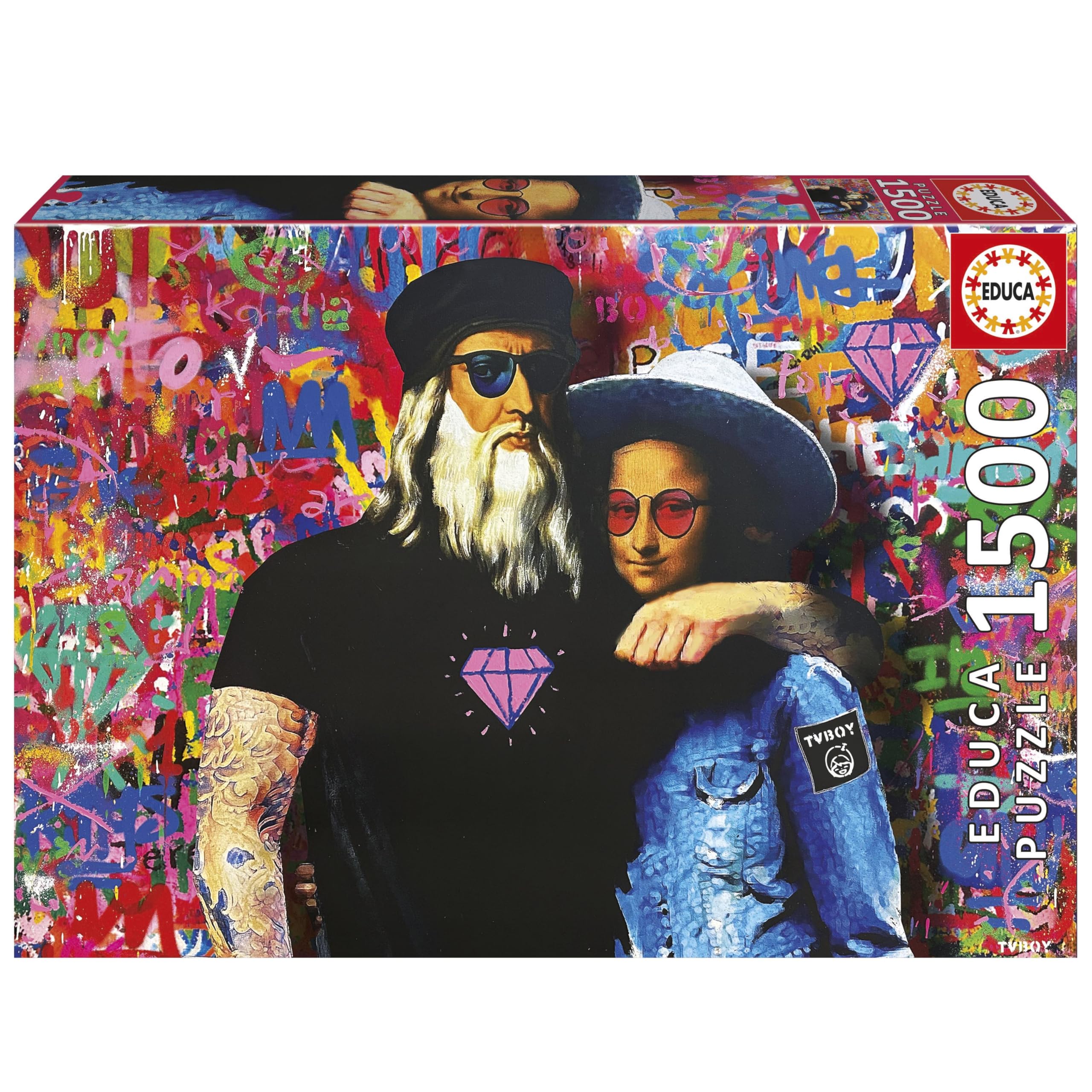 educa-leo-und-lisa-tv-boy-puzzle-1500-teile-85x60-cm-ab-14-jahren image 1