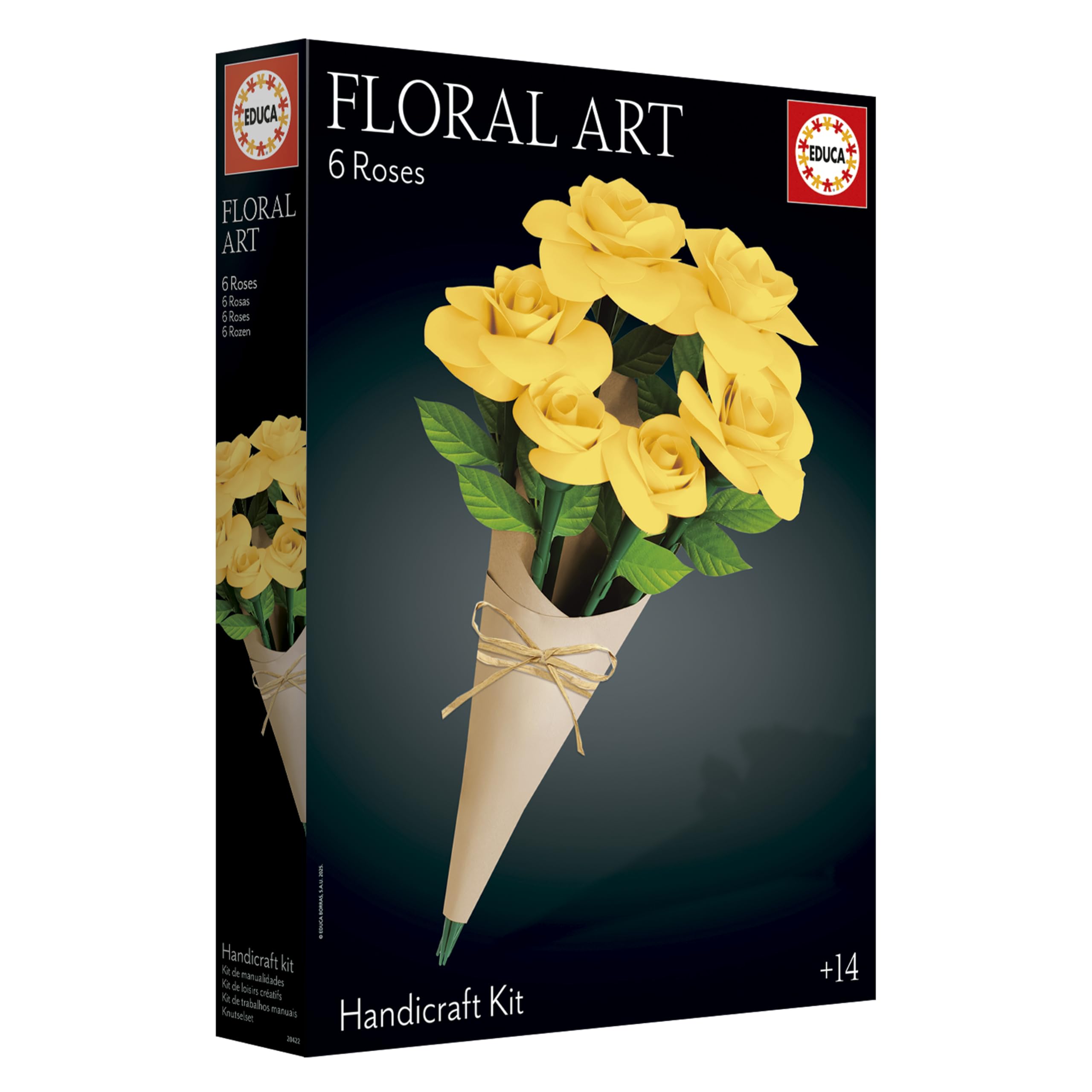 educa-floral-art-20422-bastelset-gelber-rosenstrau-12-papierrosen image 4