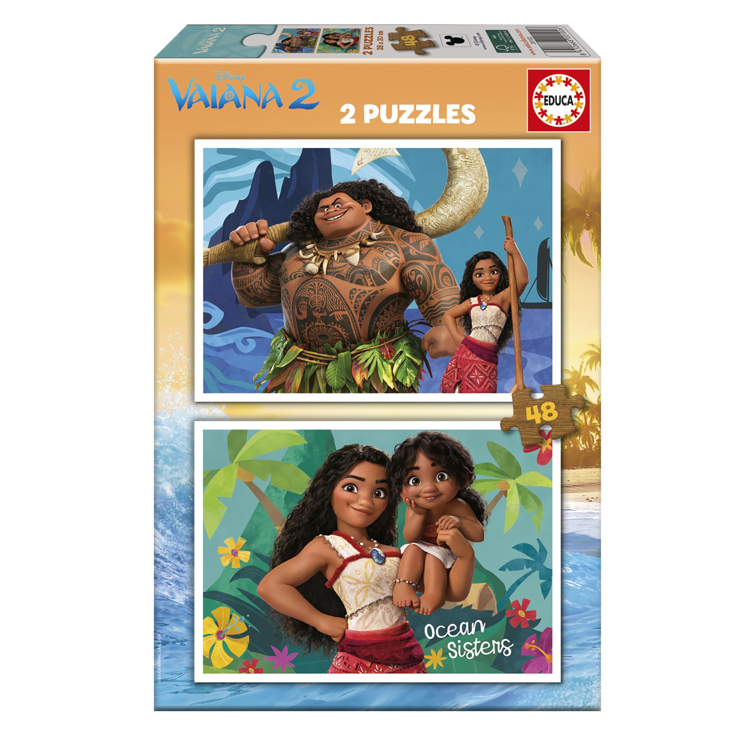 educa-vaiana-2x48-teile-kinderpuzzle-disney-ab-4-jahren image 4