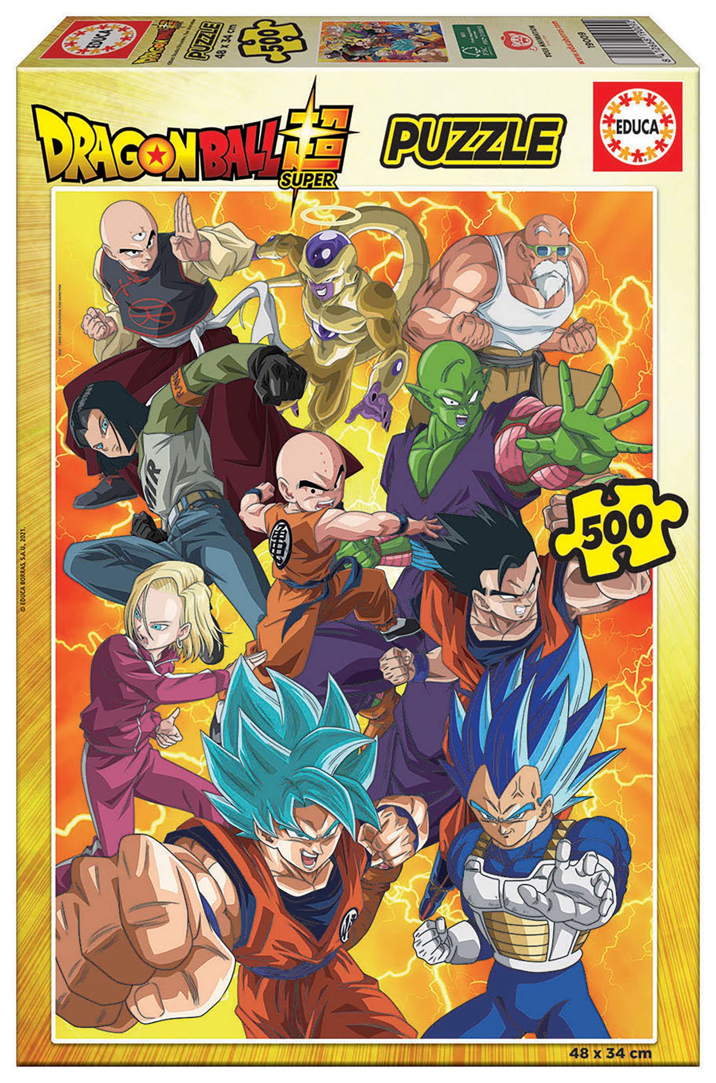 educa-dragon-ball-super-puzzle-500-teile-anime-34x48-cm image 1