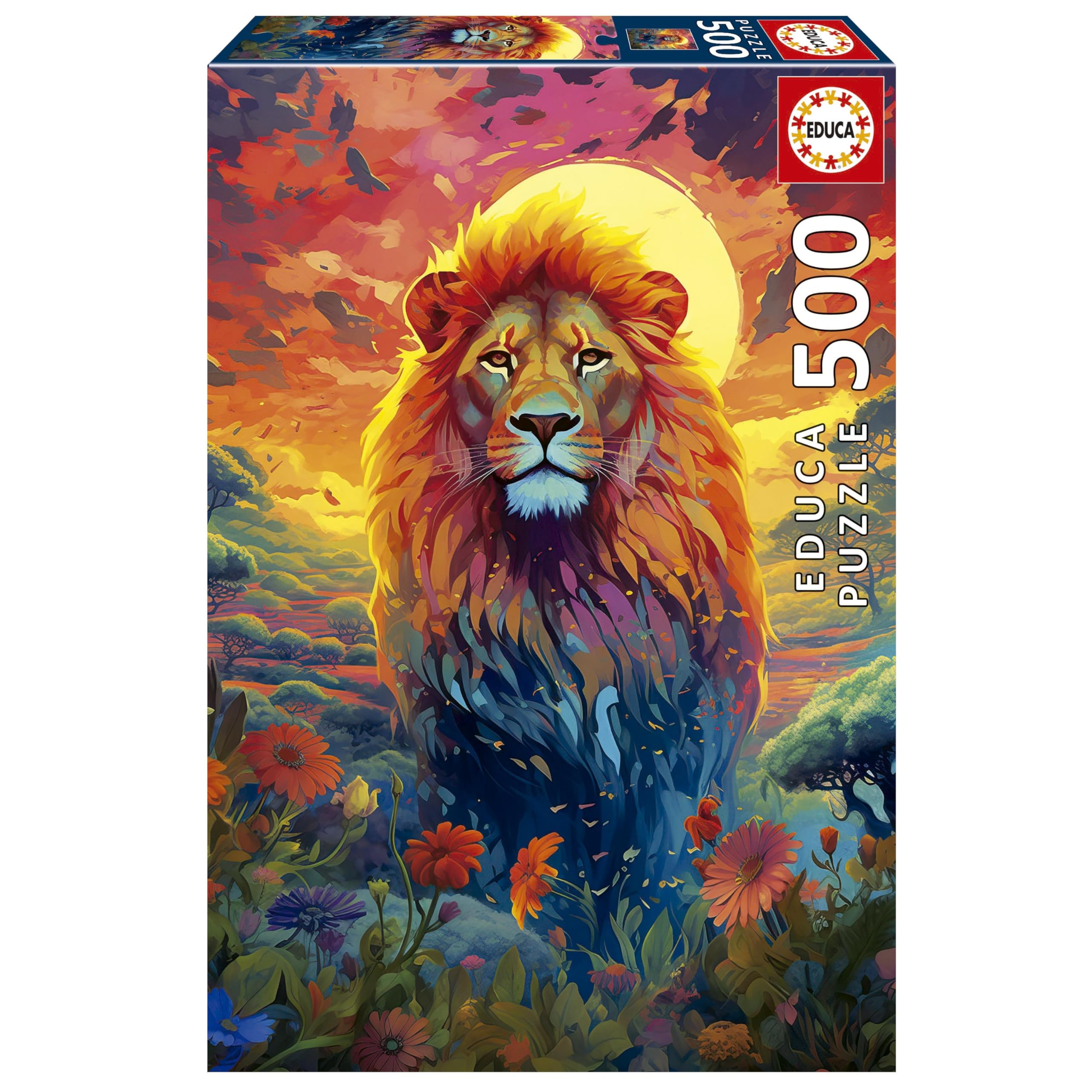 educa-20261-l-we-puzzle-500-teile-tierportr-t-34x48 image 1