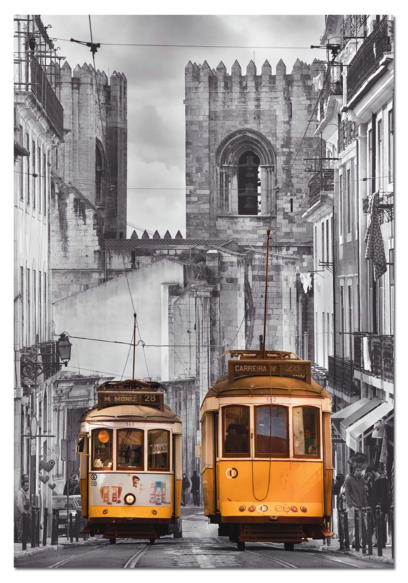 educa-alfama-district-lisbon-puzzle-1500-teile-schwarz-wei image 2